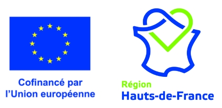 Logos partenaires de cofinancement par l'Europe et la région Hauts-de-France